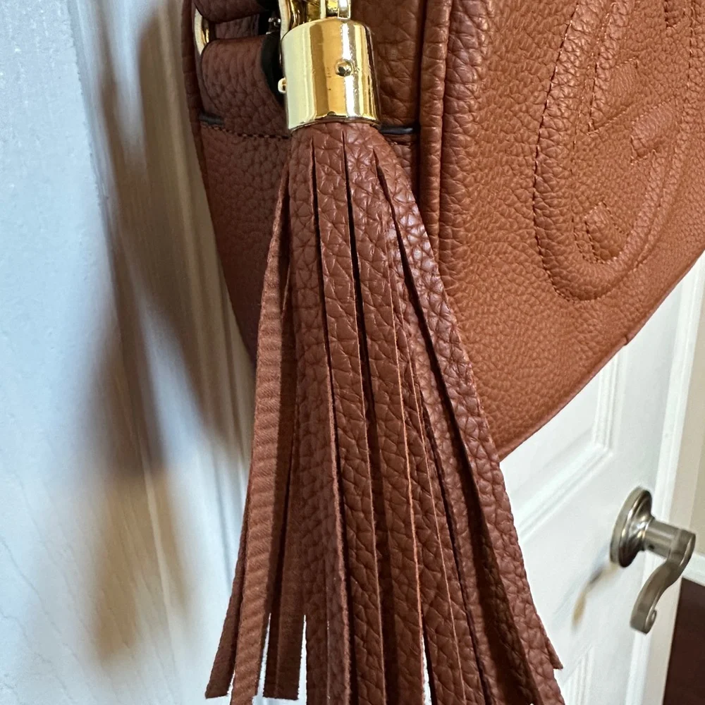 Women's Tan Leather Bag - Picture 5 of 11